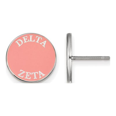 Delta Zeta Sterling Silver Enamel Stud Earrings