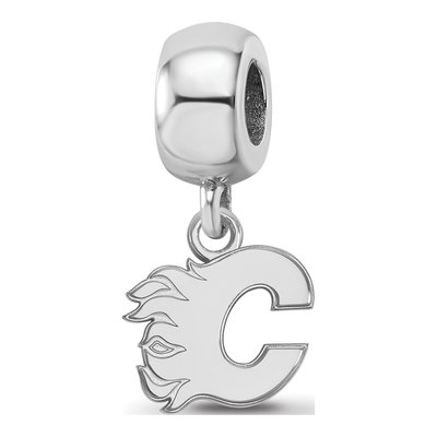 Calgary Flames Sterling Silver Extra Small Letter C Dangle Bead