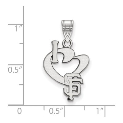 San Francisco Giants Sterling Silver Large SF I Heart Pendant – view 2