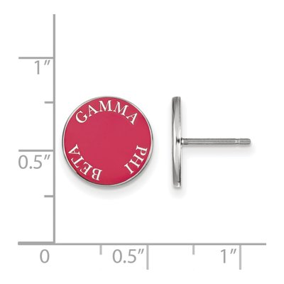 Gamma Phi Beta Sterling Silver Stud Earrings – view 2