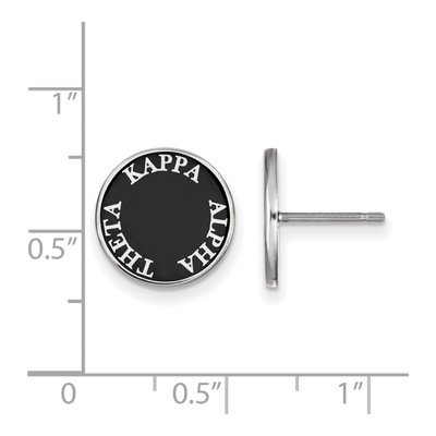 Kappa Alpha Theta Sterling Silver Sorority Text Color Enamel Stud Earrings – view 2