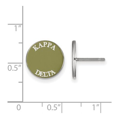 Kappa Delta Sterling Silver Enamel Stud Earrings – view 2