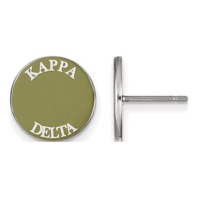 Kappa Delta Sterling Silver Enamel Stud Earrings