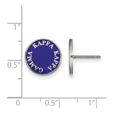 Kappa Kappa Gamma Sterling Silver Enamel Stud Earrings – view 2