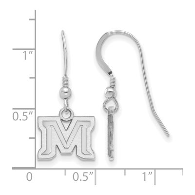 Montana State University Sterling Silver Letter M Earrings – view 2