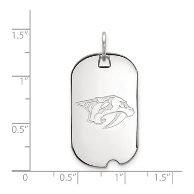 Nashville Predators Sterling Silver Dog Tag Pendant – view 2