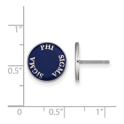 Phi Sigma Sigma Sterling Silver Stud Earrings – view 2