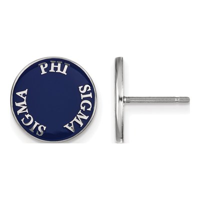 Phi Sigma Sigma Sterling Silver Stud Earrings