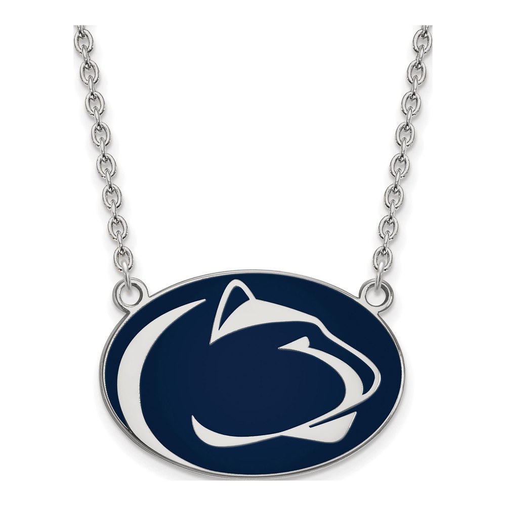 Pennsylvania State University Sterling Silver Large Penn Lion Pendant Necklace
