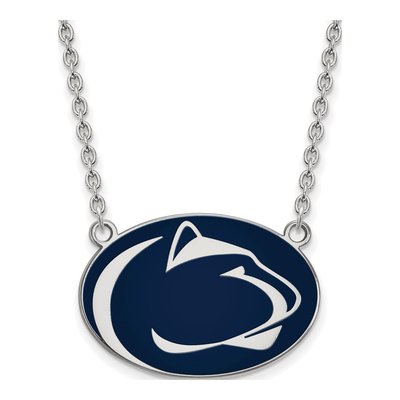 Pennsylvania State University Sterling Silver Large Penn Lion Pendant Necklace
