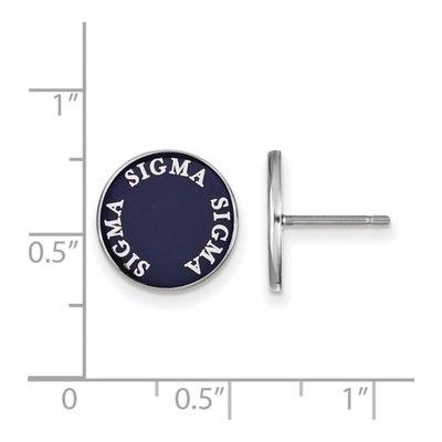 Sigma Sigma Sigma Sterling Silver Tri Stud Earrings – view 2
