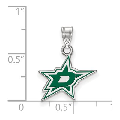 Dallas Stars Sterling Silver Enamel Pendant – view 2