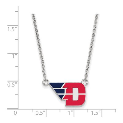 University of Dayton Sterling Silver Small Enameled Pendant Necklace – view 2