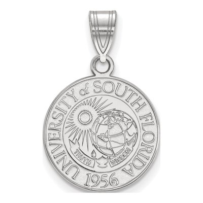 University of South Florida Sterling Silver Medium Crest Pendant