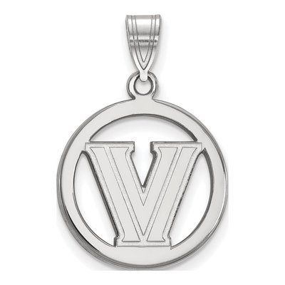 Villanova University Sterling Silver Medium Letter V Pendant