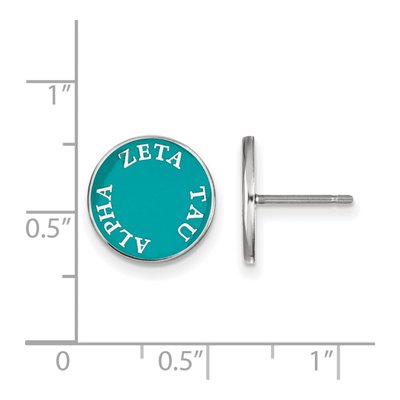 Zeta Tau Alpha Sterling Silver Enamel Stud Earrings – view 2