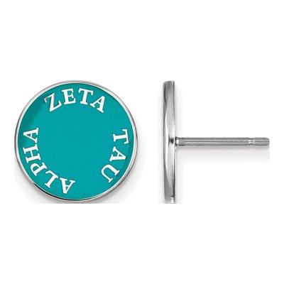 Zeta Tau Alpha Sterling Silver Enamel Stud Earrings