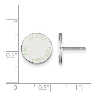 Alpha Epsilon Phi Sterling Silver Enamel Stud Earrings – view 2