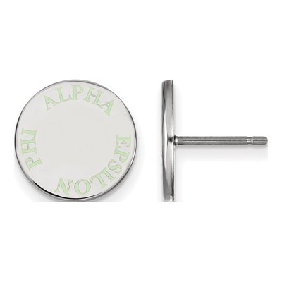 Alpha Epsilon Phi Sterling Silver Enamel Stud Earrings