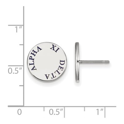 Alpha Xi Delta Sterling Silver Enamel Stud Earrings – view 2