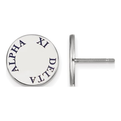 Alpha Xi Delta Sterling Silver Enamel Stud Earrings