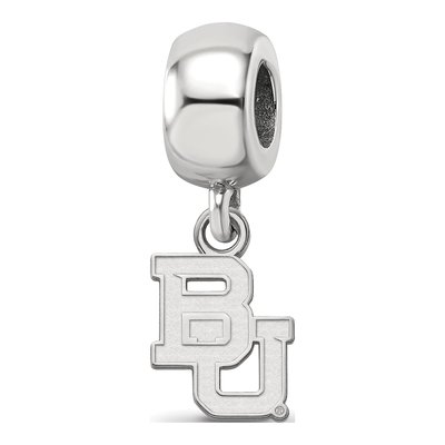 Baylor University Sterling Silver Extra Small Bears Dangle Bead