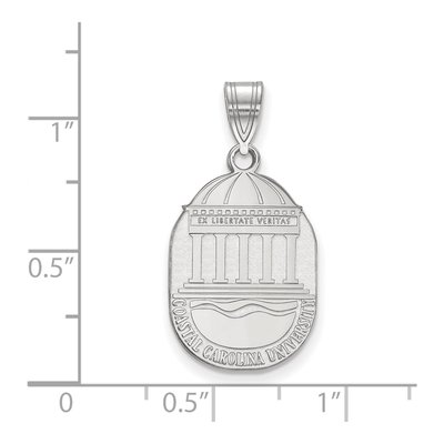 Coastal Carolina University Sterling Silver Large Crest Pendant – view 2