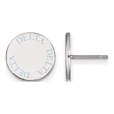 Delta Delta Delta Sterling Silver Enamel Stud Earrings