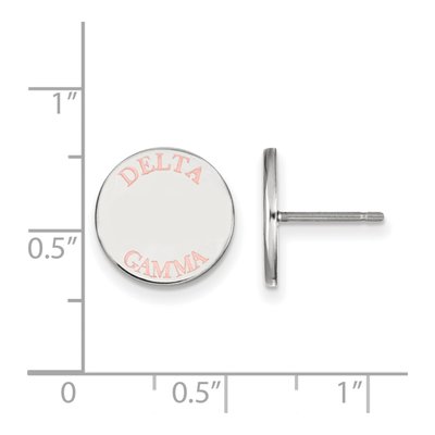 Delta Gamma Sterling Silver Sorority Enamel Stud Earrings – view 2