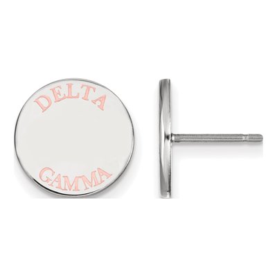 Delta Gamma Sterling Silver Sorority Enamel Stud Earrings