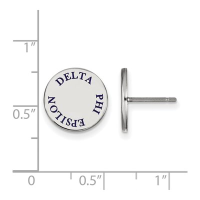 Delta Phi Epsilon Sterling Silver Enamel Stud Earrings – view 2