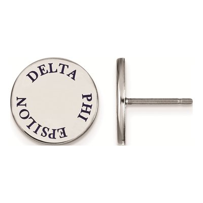 Delta Phi Epsilon Sterling Silver Enamel Stud Earrings