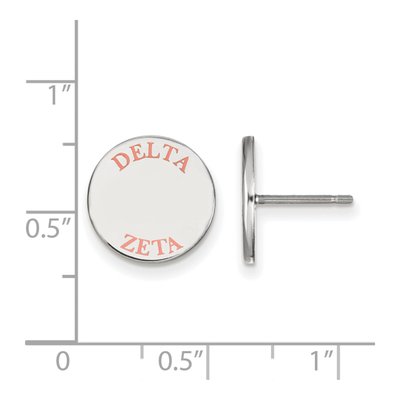 Delta Zeta Sterling Silver Sorority Stud Earrings – view 2