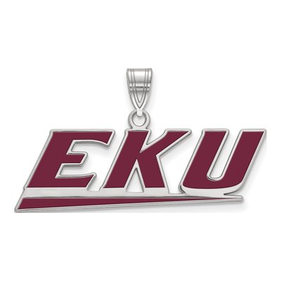 Eastern Kentucky University Sterling Silver EKU Large Enameled Pendant