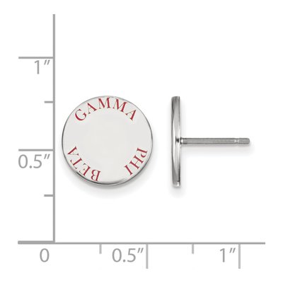 Gamma Phi Beta Sterling Silver Enamel Stud Earrings – view 2