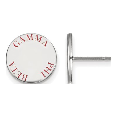 Gamma Phi Beta Sterling Silver Enamel Stud Earrings