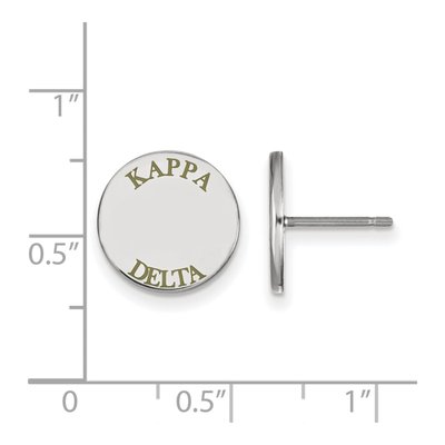 Kappa Delta Sterling Silver Sorority Enamel Stud Earrings – view 2
