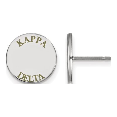 Kappa Delta Sterling Silver Sorority Enamel Stud Earrings