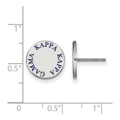 Kappa Kappa Gamma Sterling Silver Enamel Stud Earrings – view 2