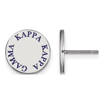 Kappa Kappa Gamma Sterling Silver Enamel Stud Earrings