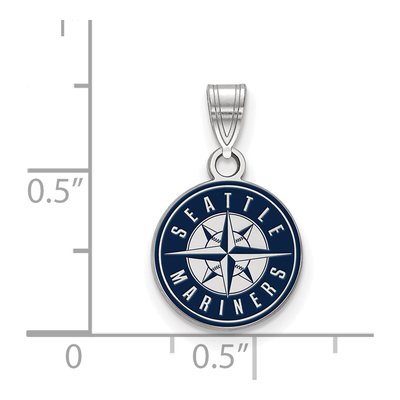Seattle Mariners Sterling Silver Enamel Pendant – view 2