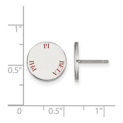 Pi Beta Phi Sterling Silver Enamel Stud Earrings – view 2