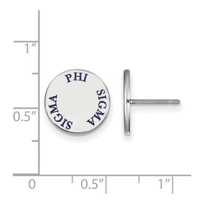 Phi Sigma Sigma Sterling Silver Enamel Stud Earrings – view 2