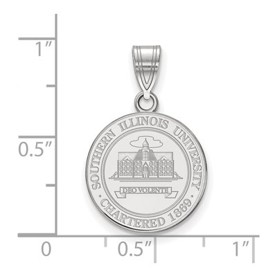 Southern Illinois University Sterling Silver Medium Crest Pendant – view 2