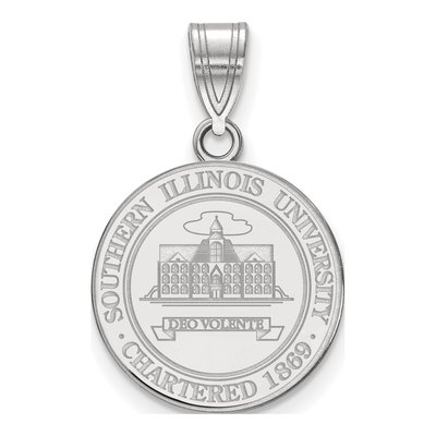 Southern Illinois University Sterling Silver Medium Crest Pendant
