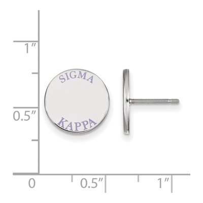 Sigma Kappa Sterling Silver Enamel Stud Earrings – view 2