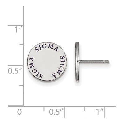 Sigma Sigma Sigma Sterling Silver Enamel Stud Earrings – view 2
