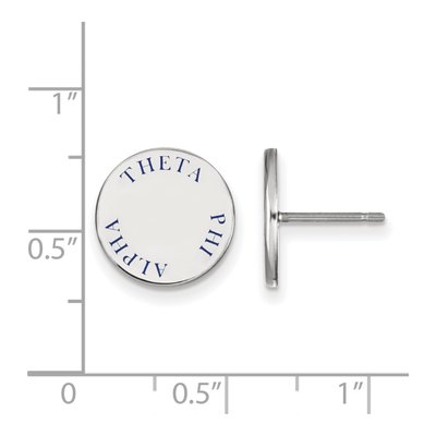 Theta Phi Alpha Sterling Silver Sorority Text Color Enamel Stud Earrings – view 2