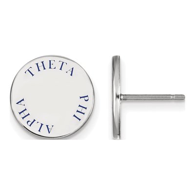 Theta Phi Alpha Sterling Silver Sorority Text Color Enamel Stud Earrings