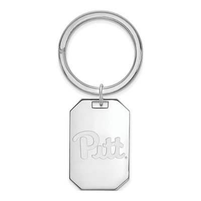 Pitt Panthers Sterling Silver LogoArt Key Ring
